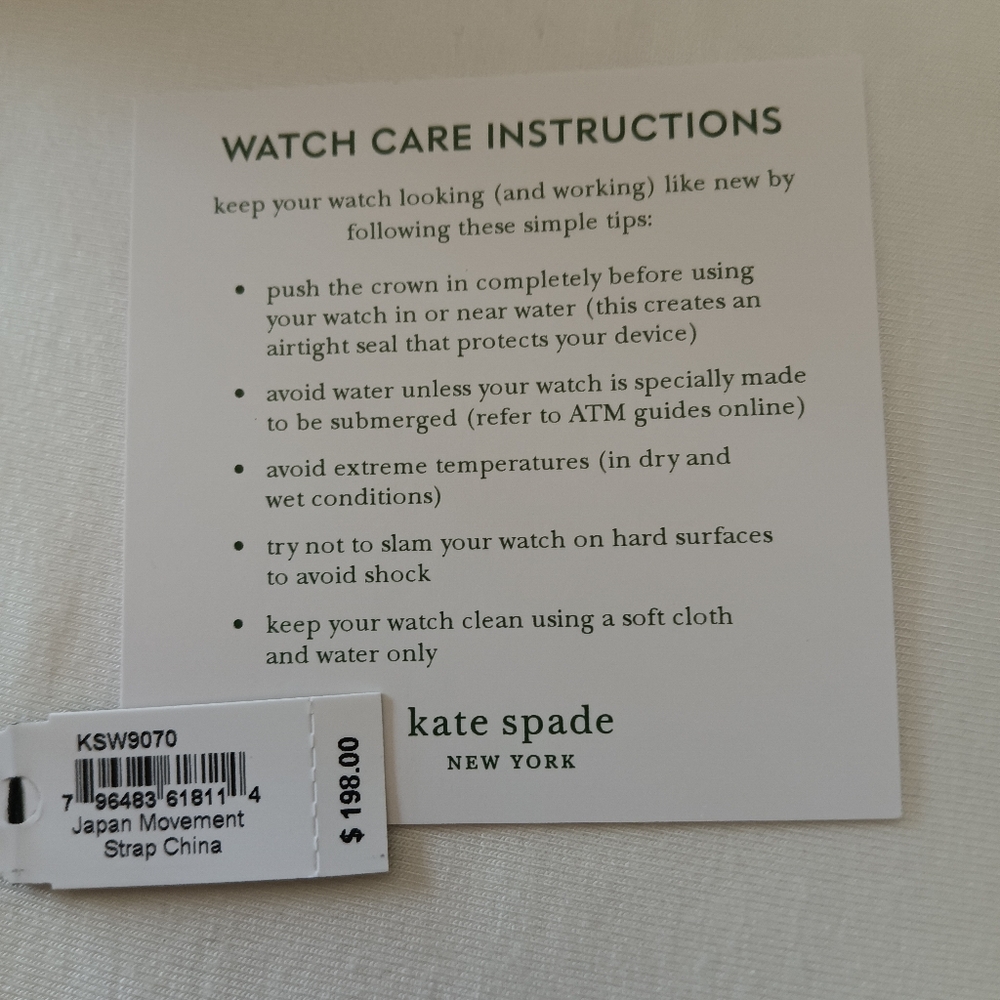 Kate Spade Blue Floral Watch with Gold Accents - Picture 11 of 11
